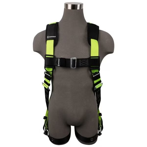 Full Body Harness, Vest Style, L/XL, Safewaze, Mfr#: FS-HIVIS185-L/XL